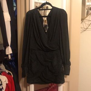 Black printed Free People cocktail dress